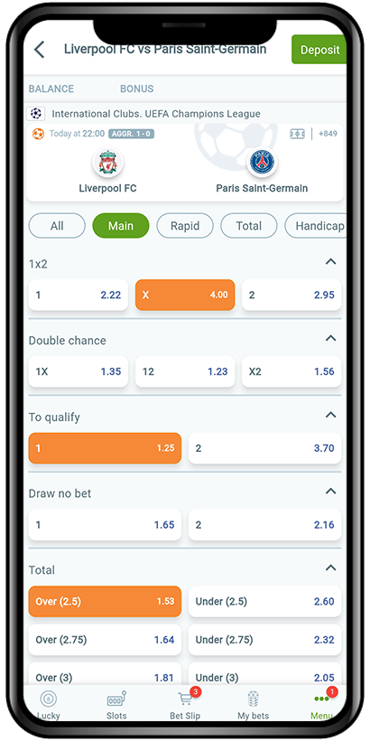 Mobile app screenshot of Yesplay